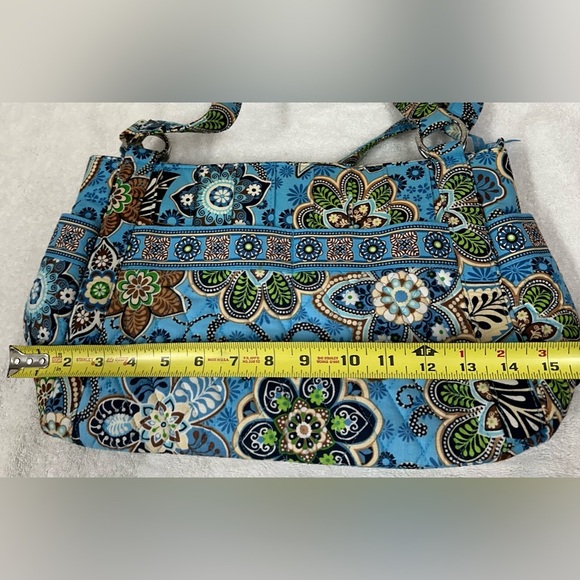 Vera Bradley Women’s Floral Blue and Green Women's Bag Tote Purse - Picture 8 of 10